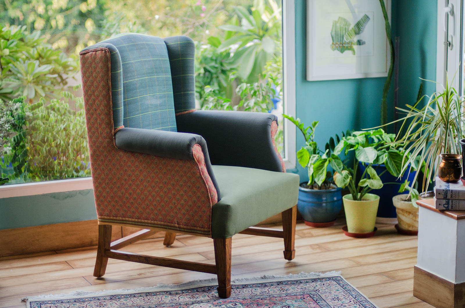 Reading Corner Design Ideas With Wingback Armchair For Living Room - Beautiful Homes