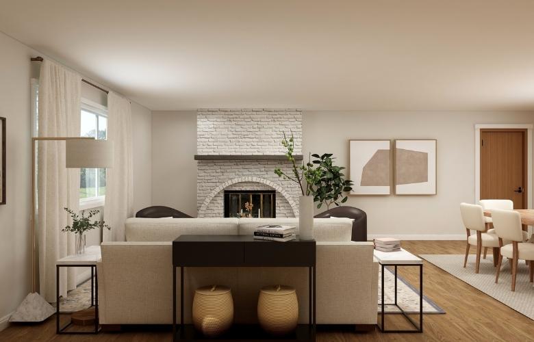 Neutral colour palette in an bohemian Indian living room - Beautiful Homes