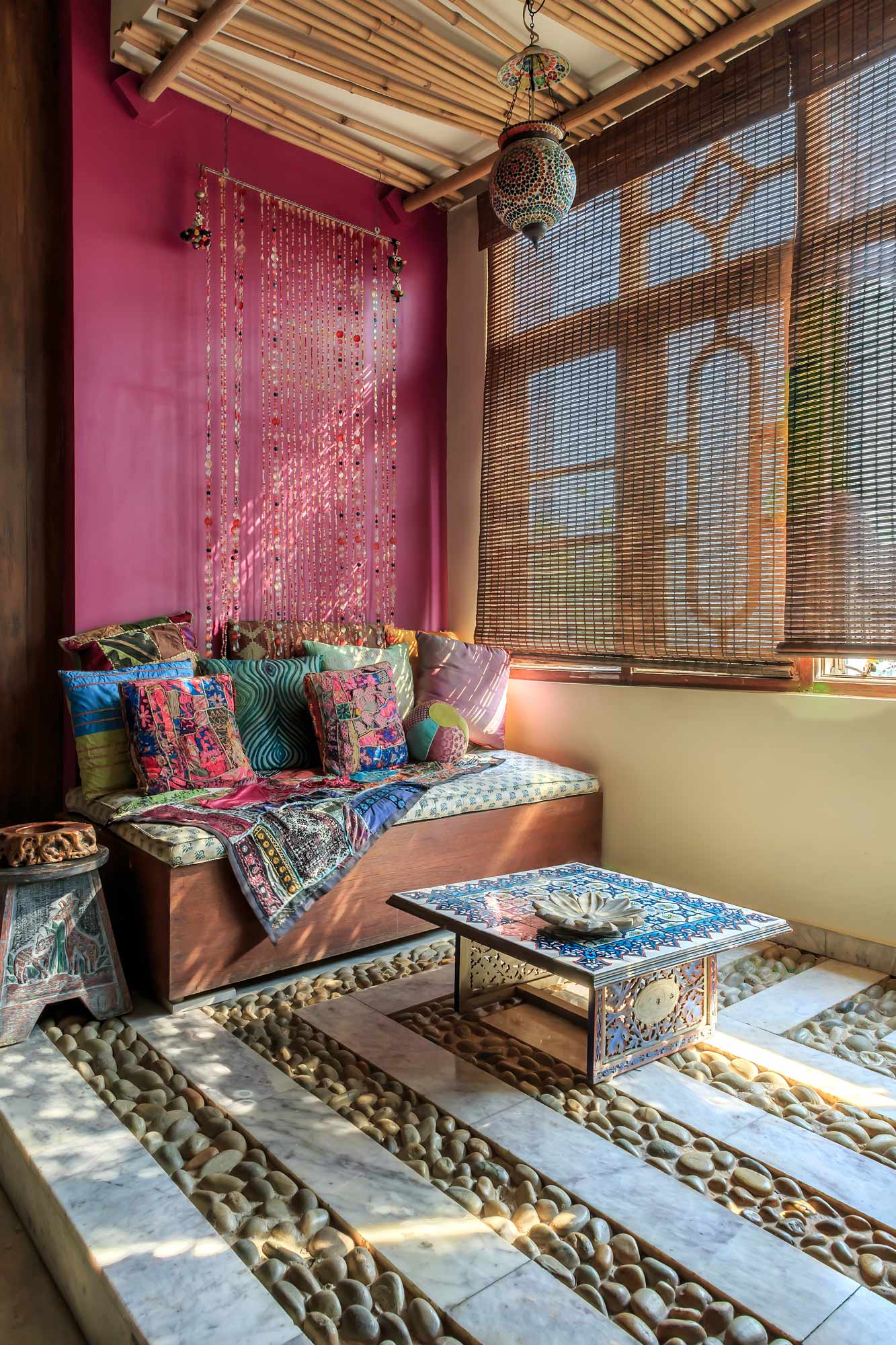 Small Living Room Furniture Design Ideas Having Low Benches Topped with Cushions - Beautiful Homes