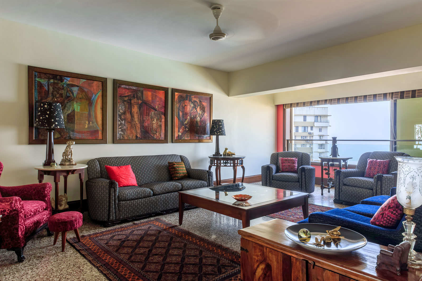 The eclectism in the living room of Mumbai residence - Beautiful Homes