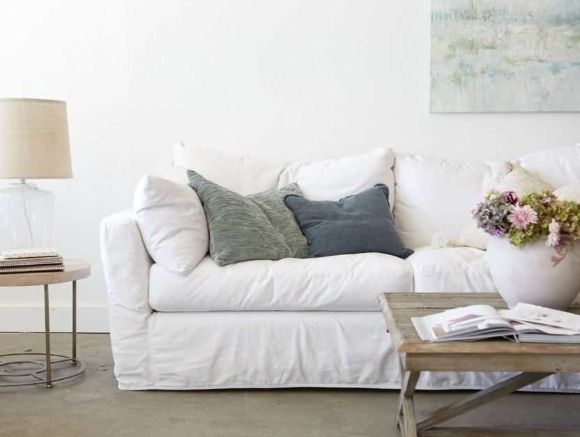 To add a slip cover or not in living room decor- Beautiful Homes