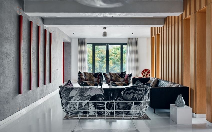 Wall Paneling Design For Your Indian Living Room - Beautiful Homes
