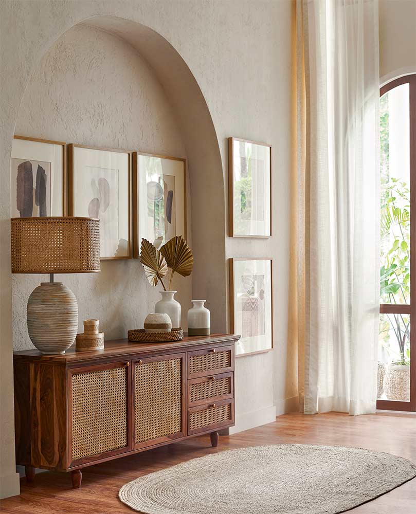 Storage space in wooden cabinet - Beautiful Homes