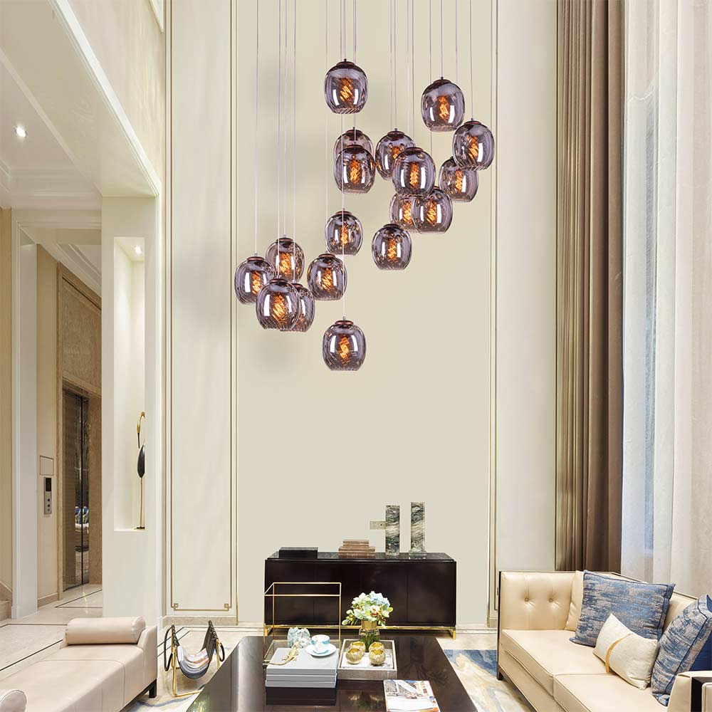 Luxurious seating area with hanging lights - Beautiful Homes