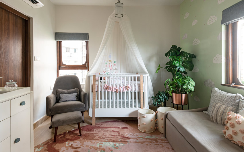 Minimal & cool nursey design by Sarah Sham - Beautiful Homes