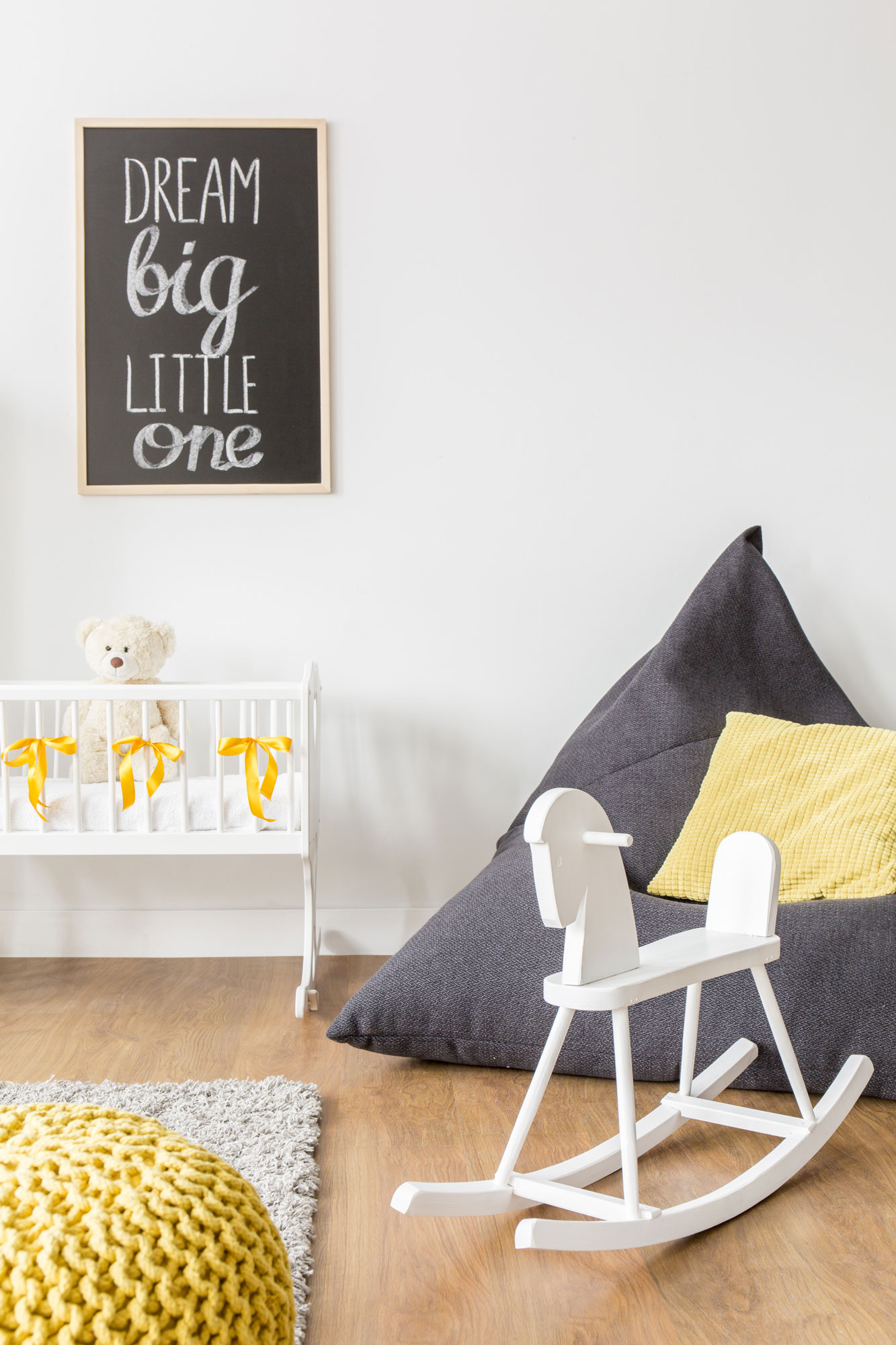 Yellow and Grey Kids Room Design Ideas - Beautiful Homes