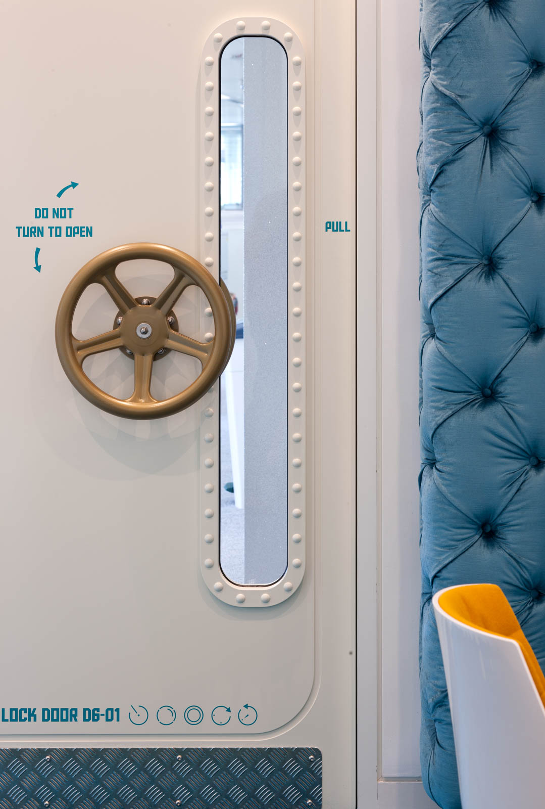 A Steering Wheel of a Ship-like Door Handle at the Google Office in London - Beautiful Homes