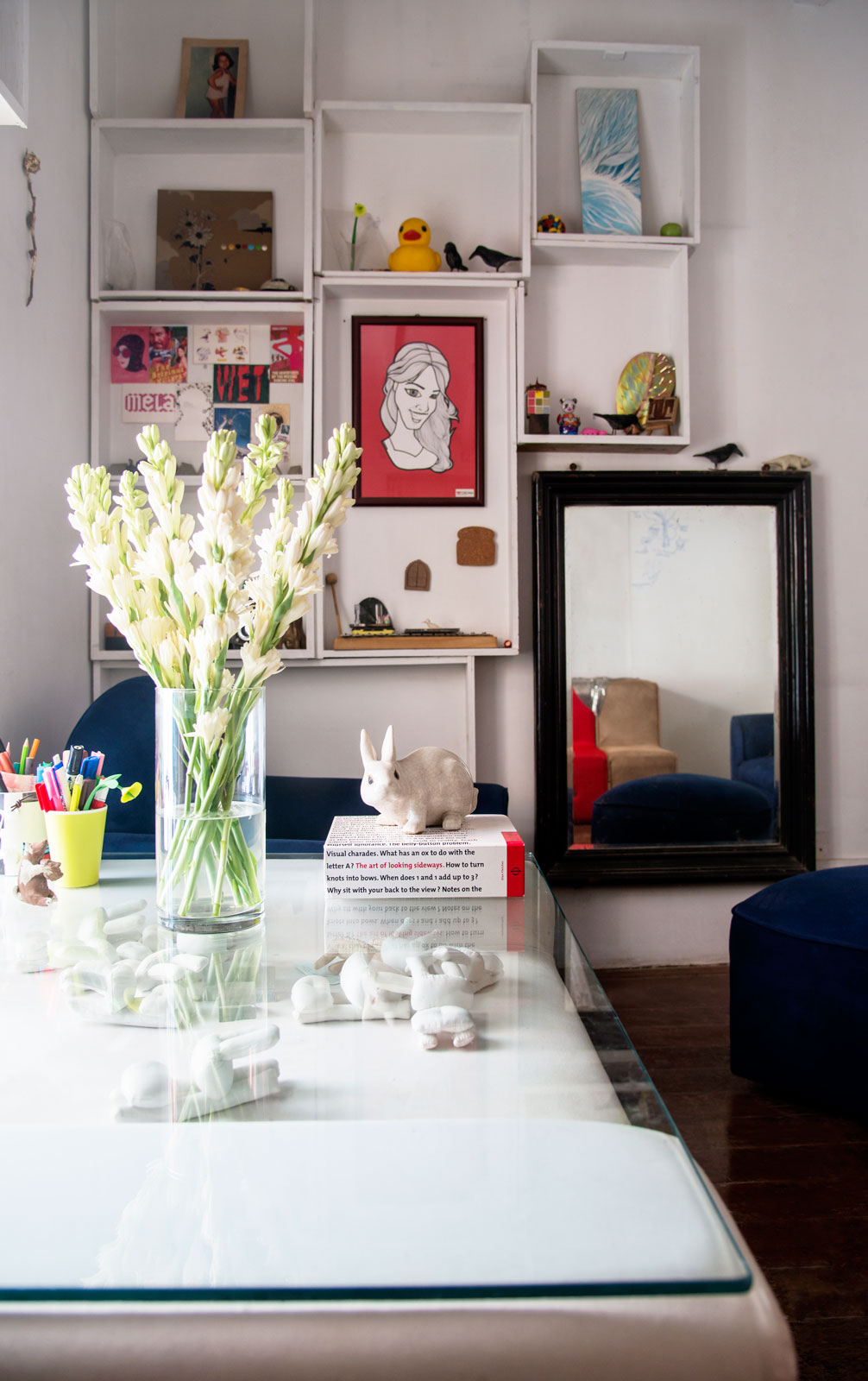 Lekha Lekha Washington's desk at her 'The Upstairs Studio' - Beautiful Homes