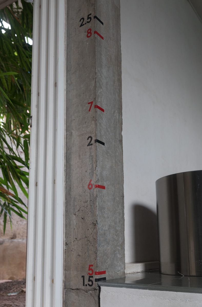 A life size scale on the wall has been created for clients – Beautiful Homes