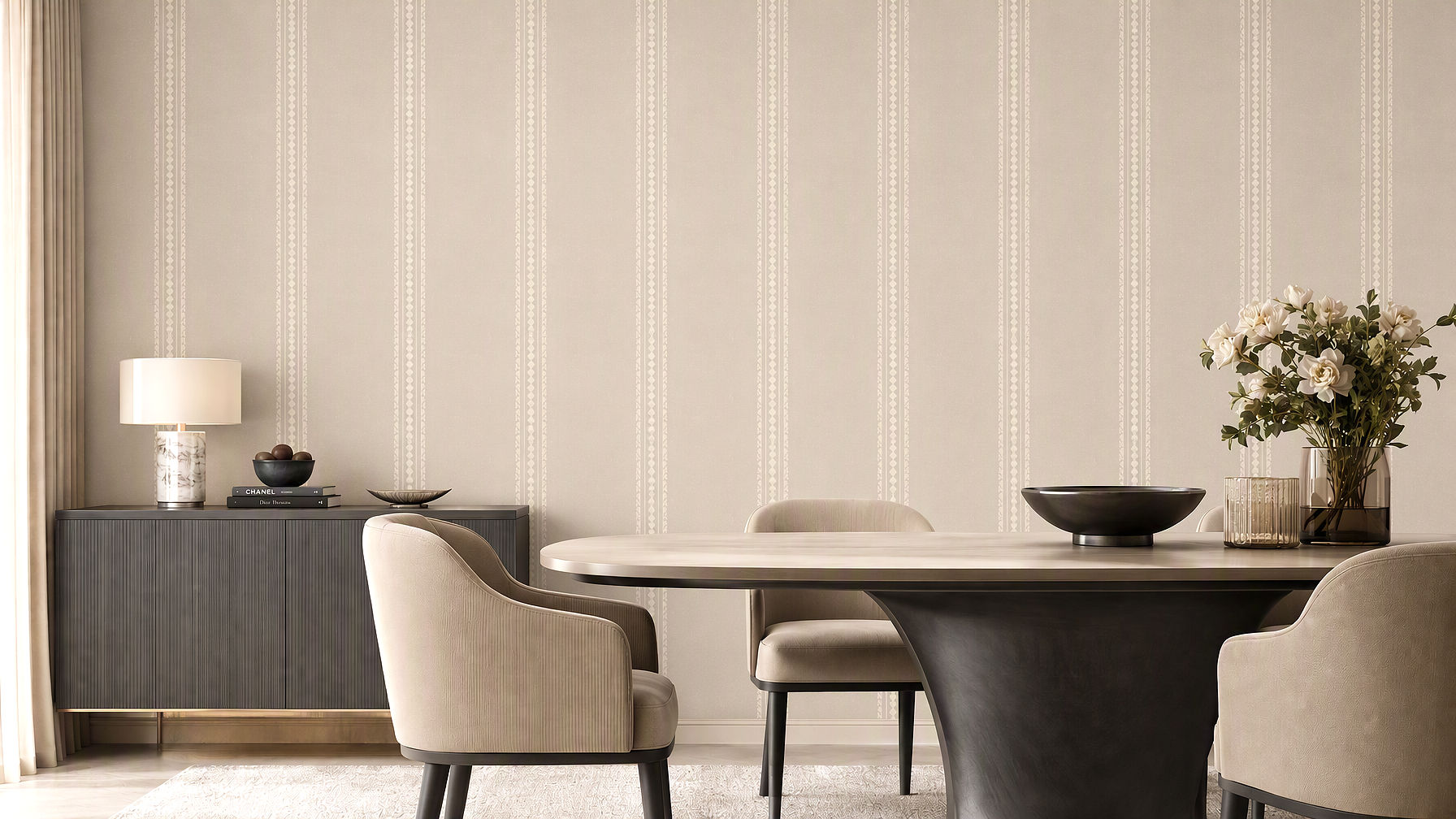 Ador-Lines & Layers 1-Heritage Stripes-Mushroom Taupe
