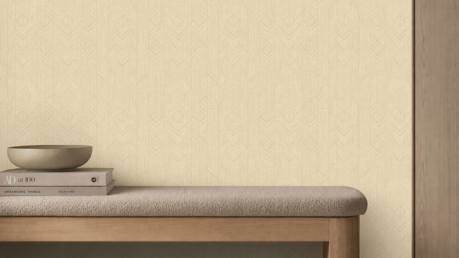 Ador-Lines & Layers 1-Textured Totem-Vanilla Cream