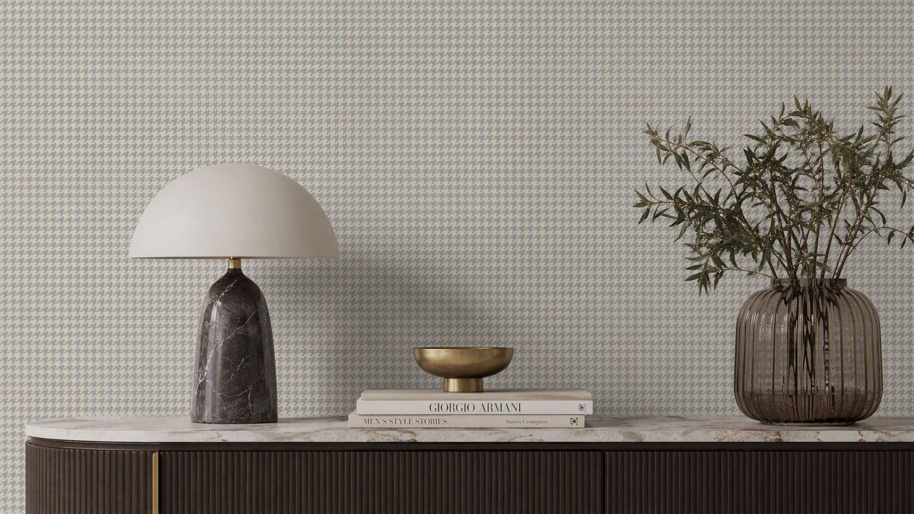 Lines & Layers 2 - Houndstooth - Powder Slate