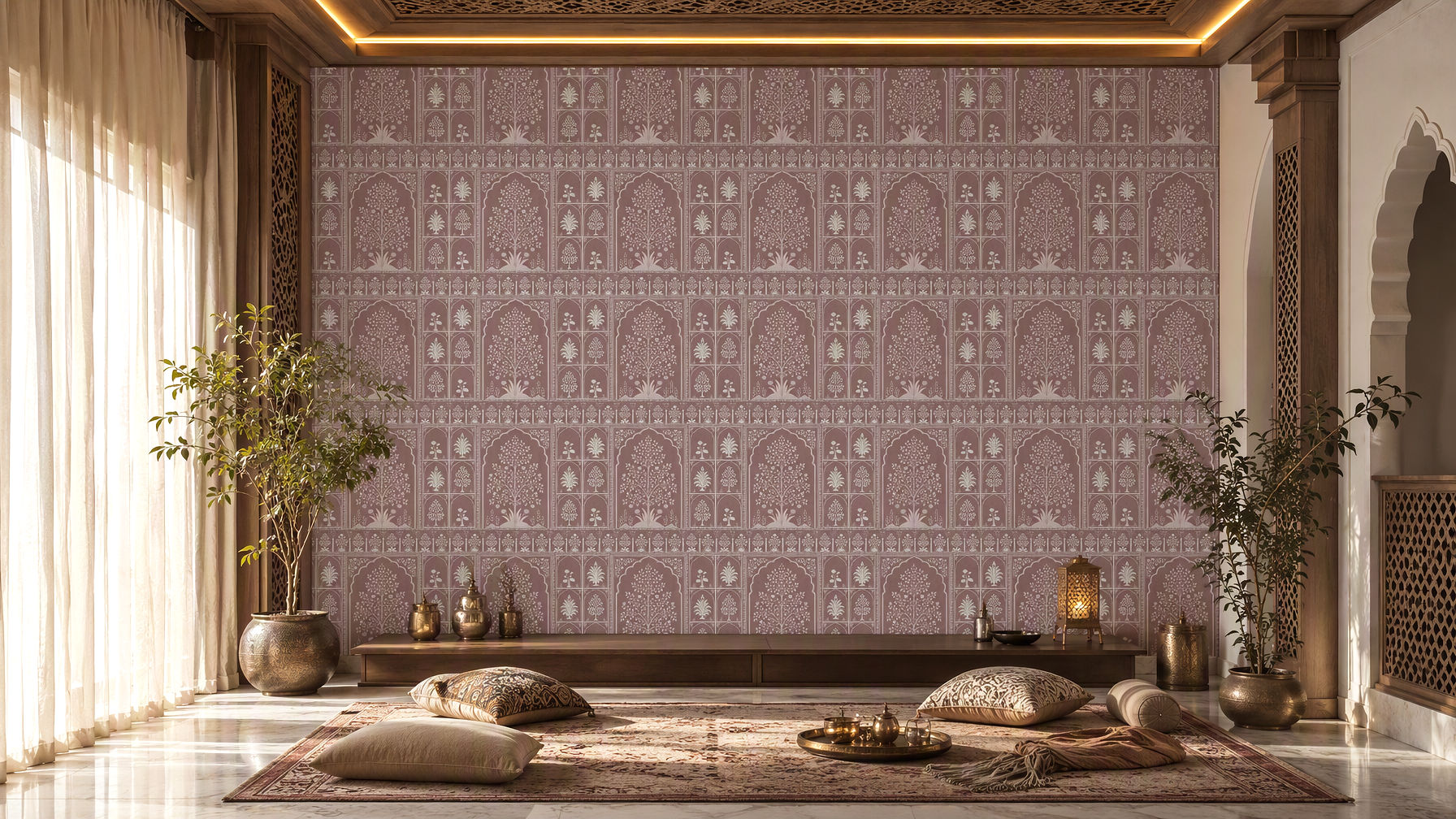 Ador-Sacred Courtyard-Tree Of Life-Pink Lagoon