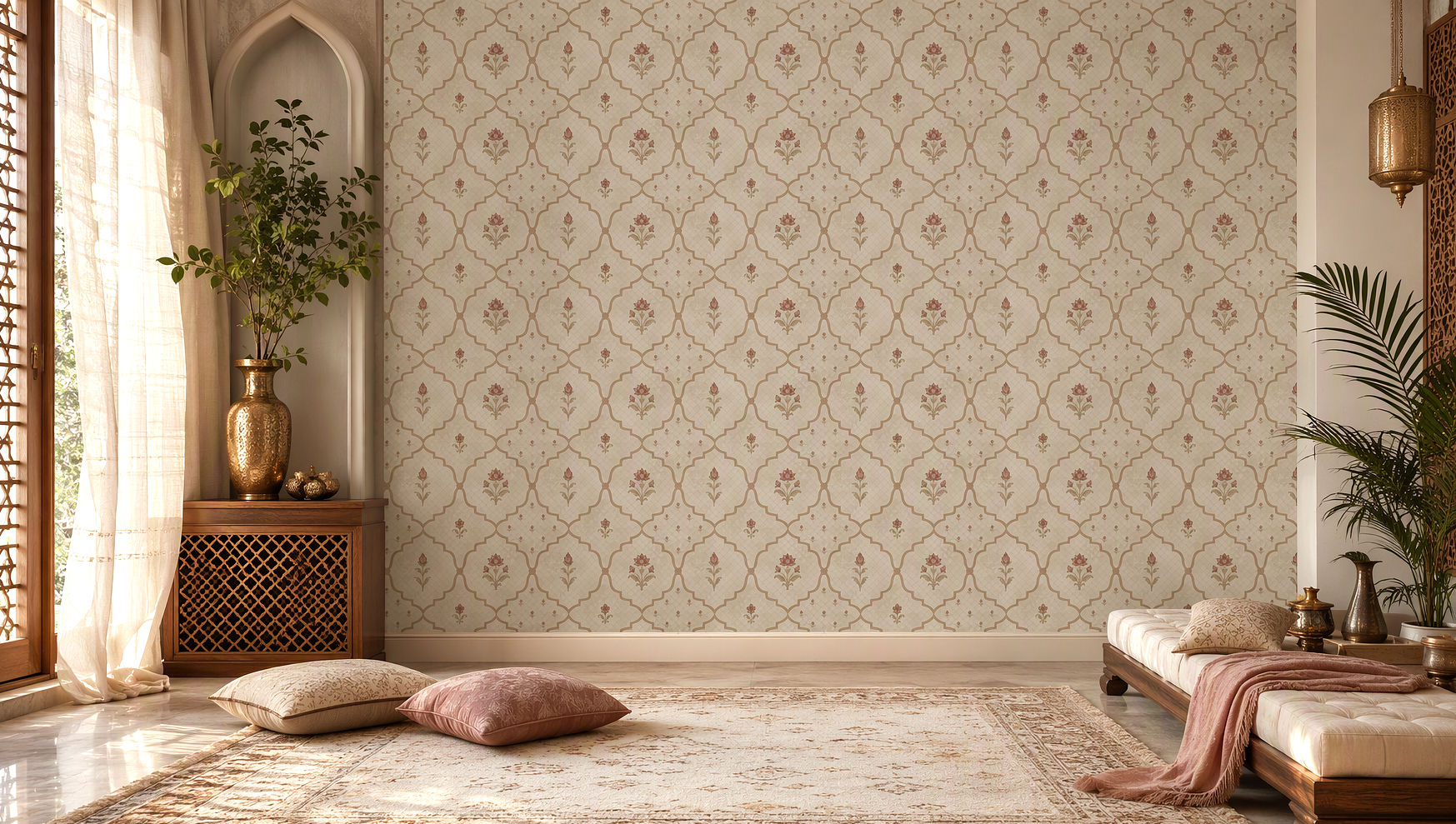 Ador-Sacred Courtyard-Gul Trellis-Rosewater