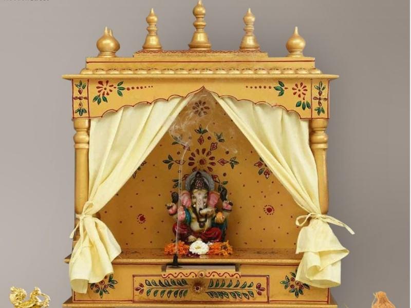 Wall mounted pooja mandir design ideas for your home - Beautiful Homes