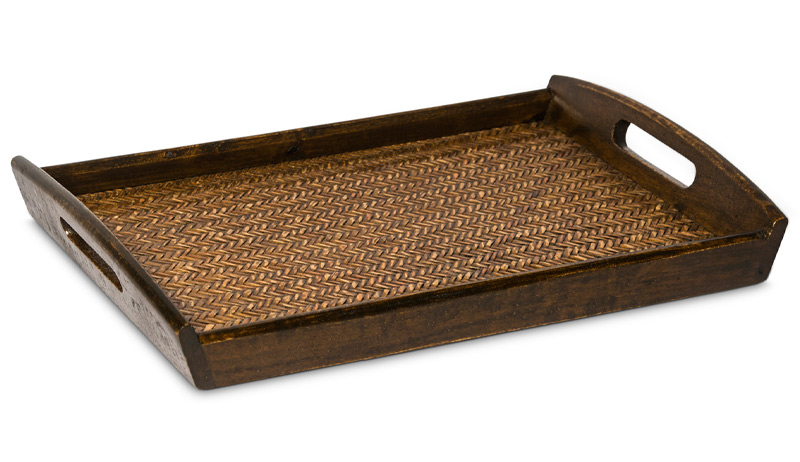 Dark Brown Wooden Tray – Beautiful Homes
