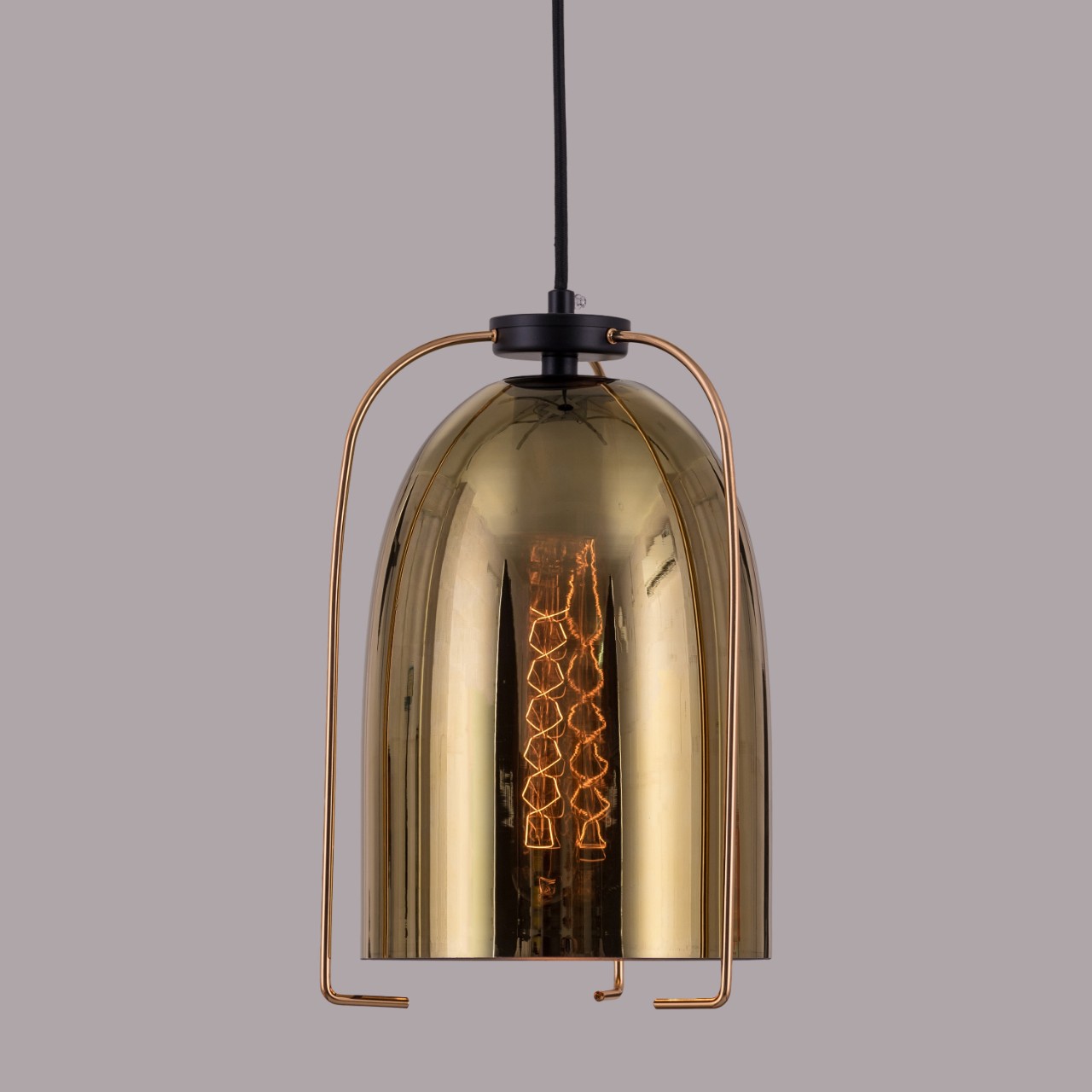 Eye Of The Tiger (Light Gold) Glass Pendant Light