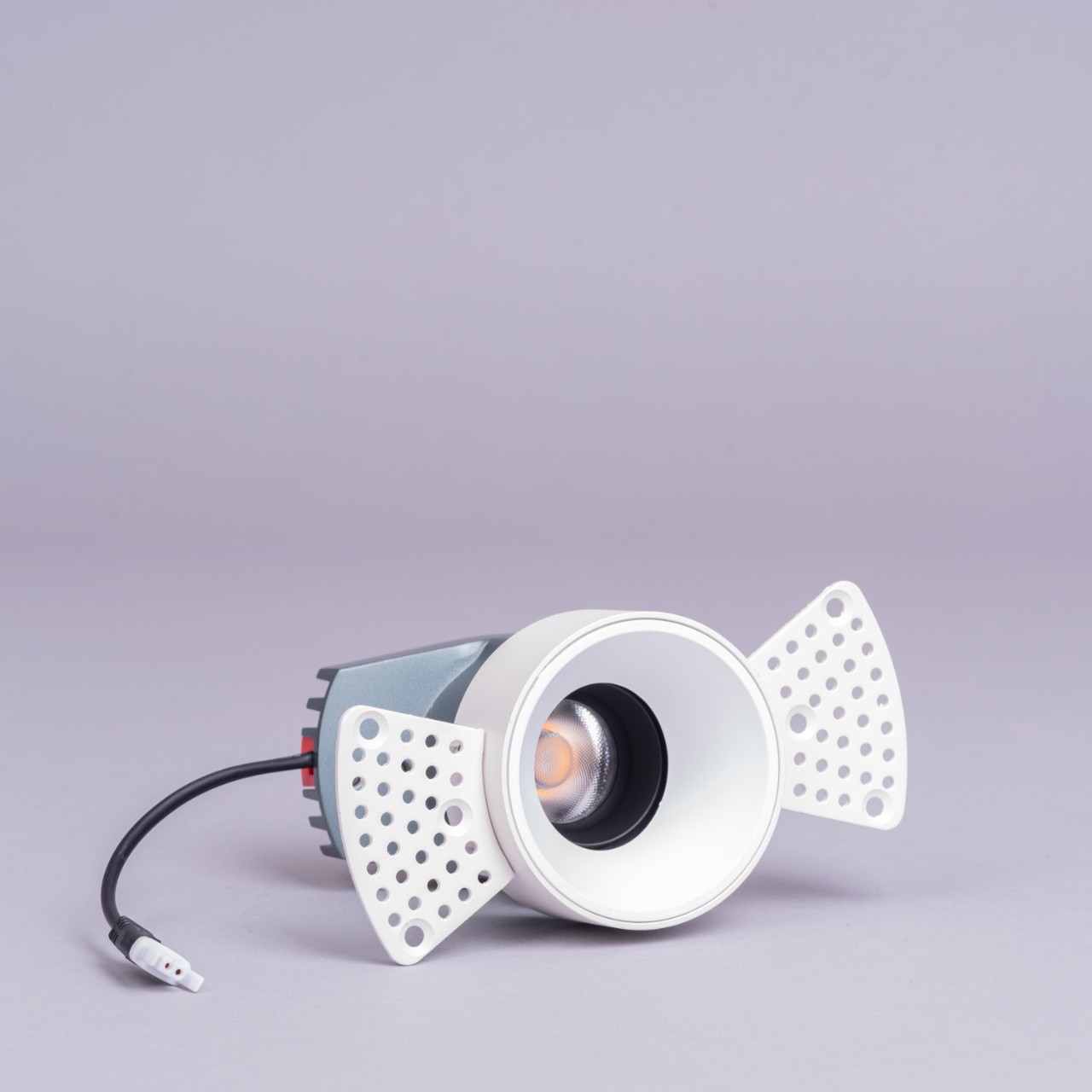 Pandora- 12W Matt White (3000K , 60 Degree Beam Angle) J-Spot Trimless Recess Mounted LED COB Downlights (DL01-10461)