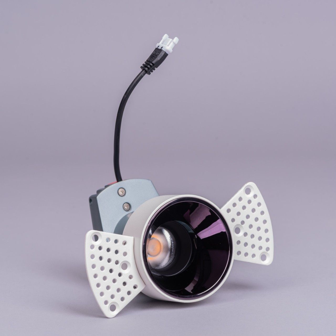 Pandora- 12W Gun Black (3000K, 24 Degree Beam Angle) J-Spot Trimless Recess Mounted LED COB Downlights (DL01-10451)