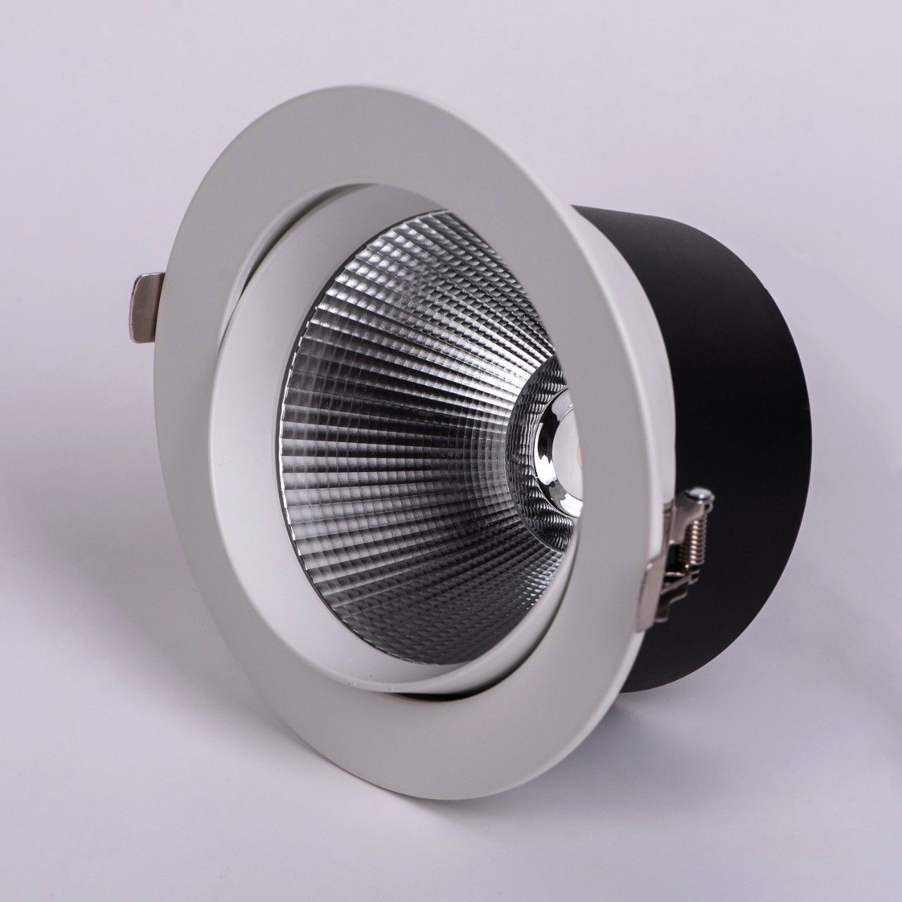 Delia- 12W Black/White/White (6500K, 36Â° Beam Angle) Recess LED COB Downlights (DL02-10098)