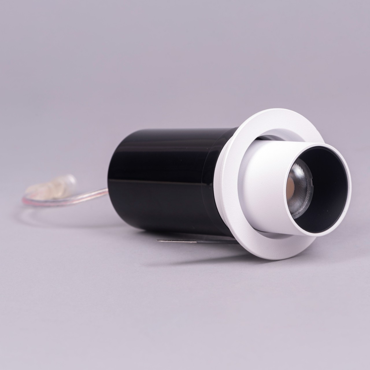 Penelope- 12W White/Black (3000K, 36Â° Beam Angle) Recessed LED COB Downlights (DL02-10050)