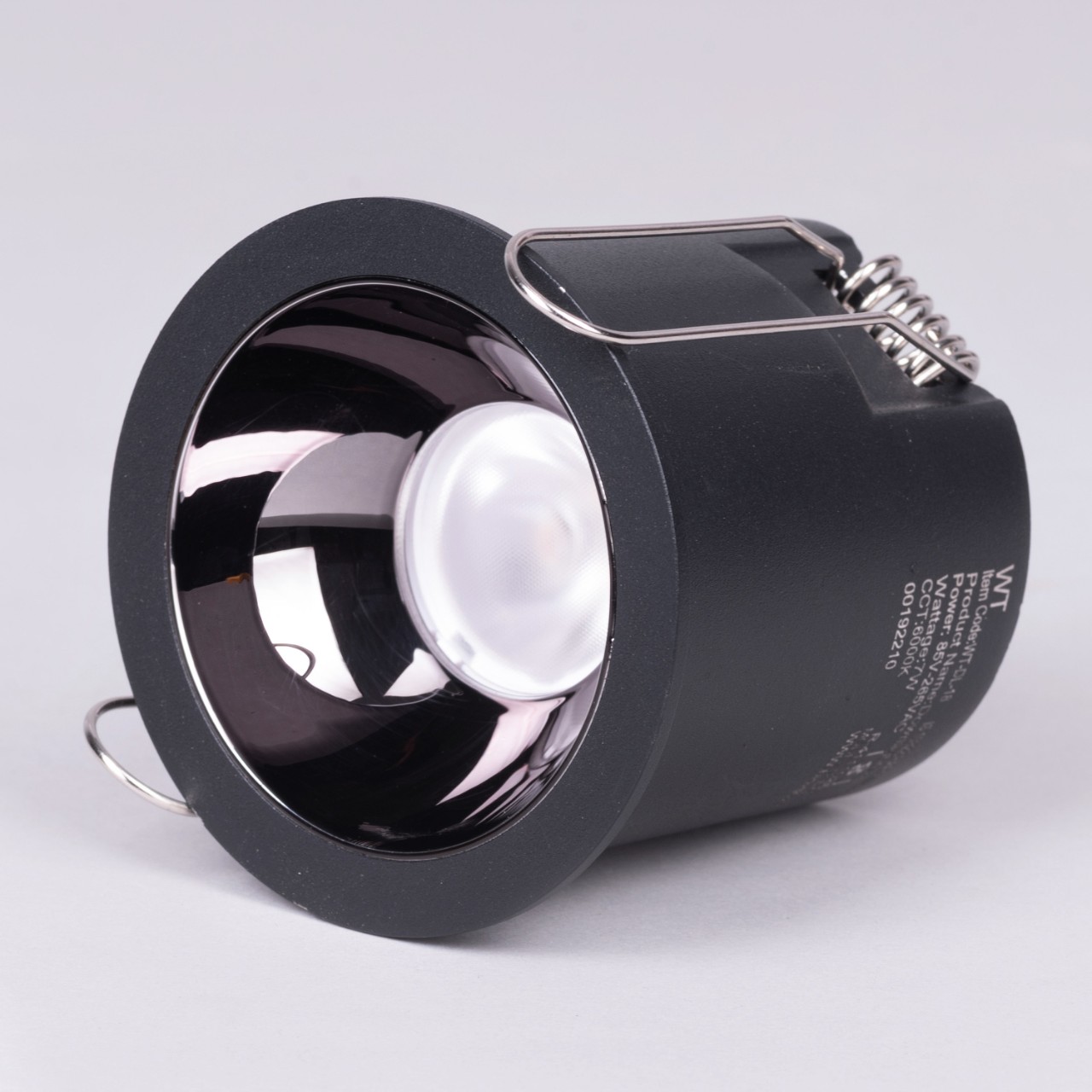 Hera- 7W Black (3000K, 36Â° Beam Angle) Recessed LED COB Downlights (DL01-10921)