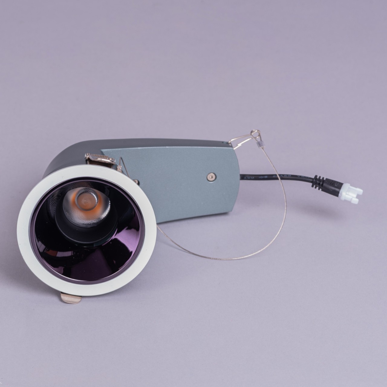 Pandora- 15W Gun Black (3000K, 24 Degree Beam Angle) J-Spot with Trim Recess Mounted LED COB Downlights (DL01-10513)