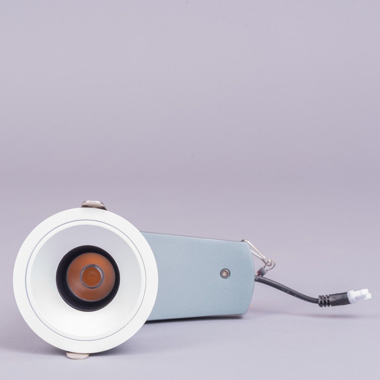 Pandora- 15W Grey, Matt White (4000K, 60 Degree Beam Angle) J-Spot with Trim Recess Mounted LED COB Downlights (DL02-10013)