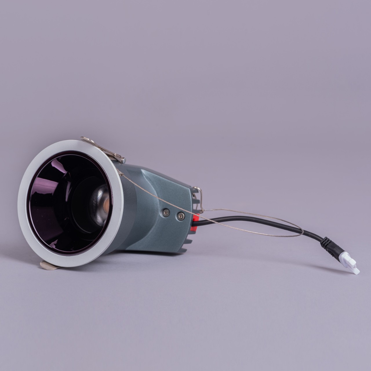 Pandora- 12W Gun Black (3000K, 24 Degree Beam Angle) J-Spot with Trim Recess Mounted LED COB Downlights (DL01-10501)