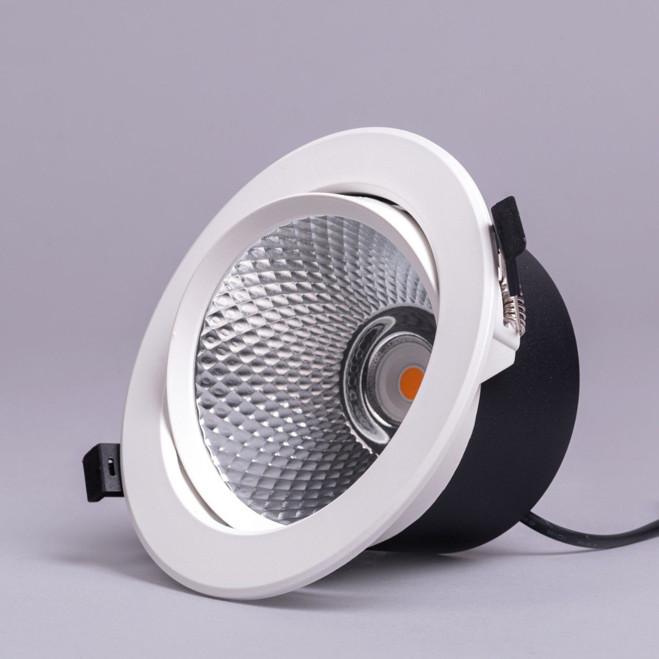 Delia - 24W Black/White/Chrome (3000k, 36 Beam Angle) Recess LED COB Downlights (DL02-10101)