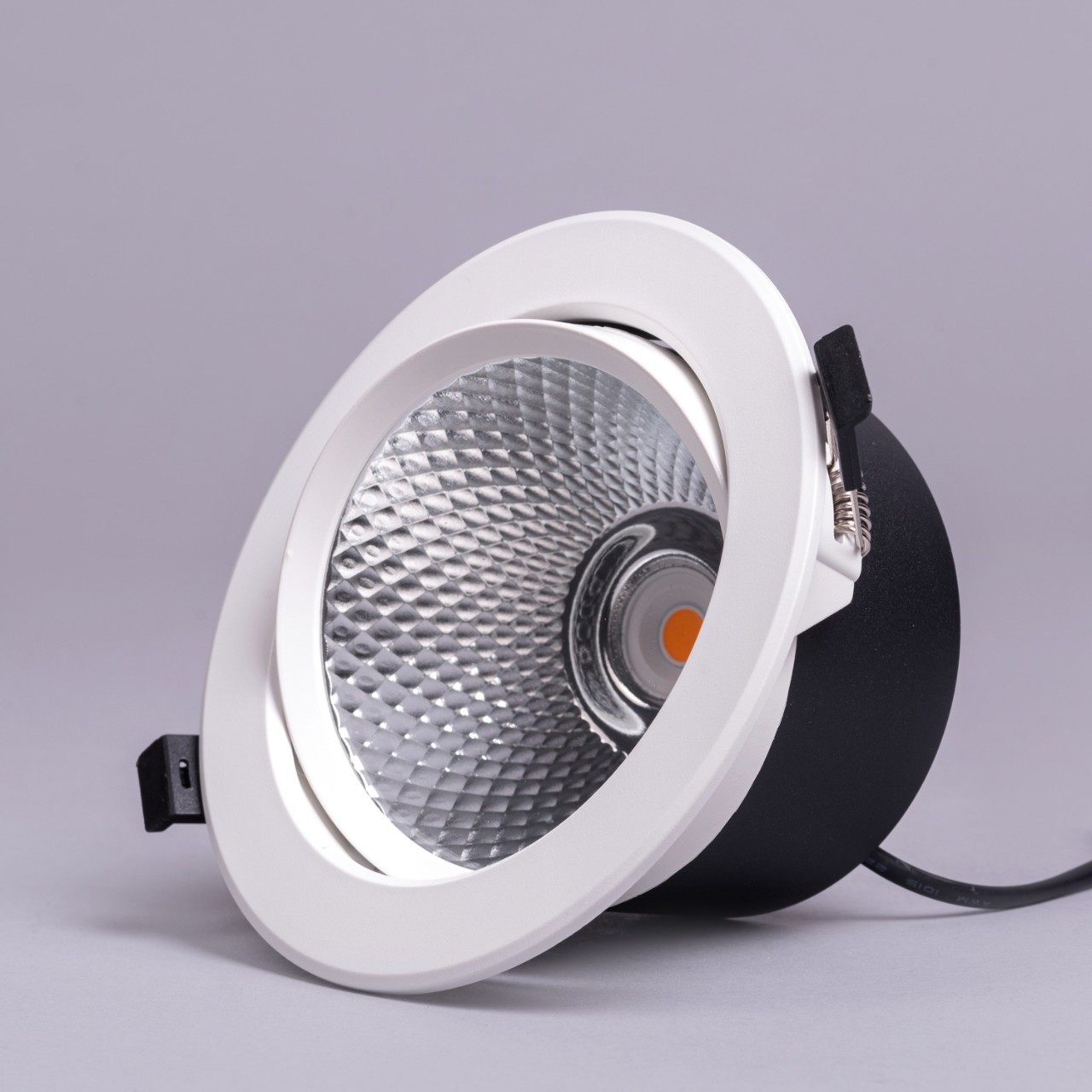 Delia- 20W Black, White, Chrome (4000K, 36 Beam Angle) Recessed LED COB Downlights (DL02-10020)