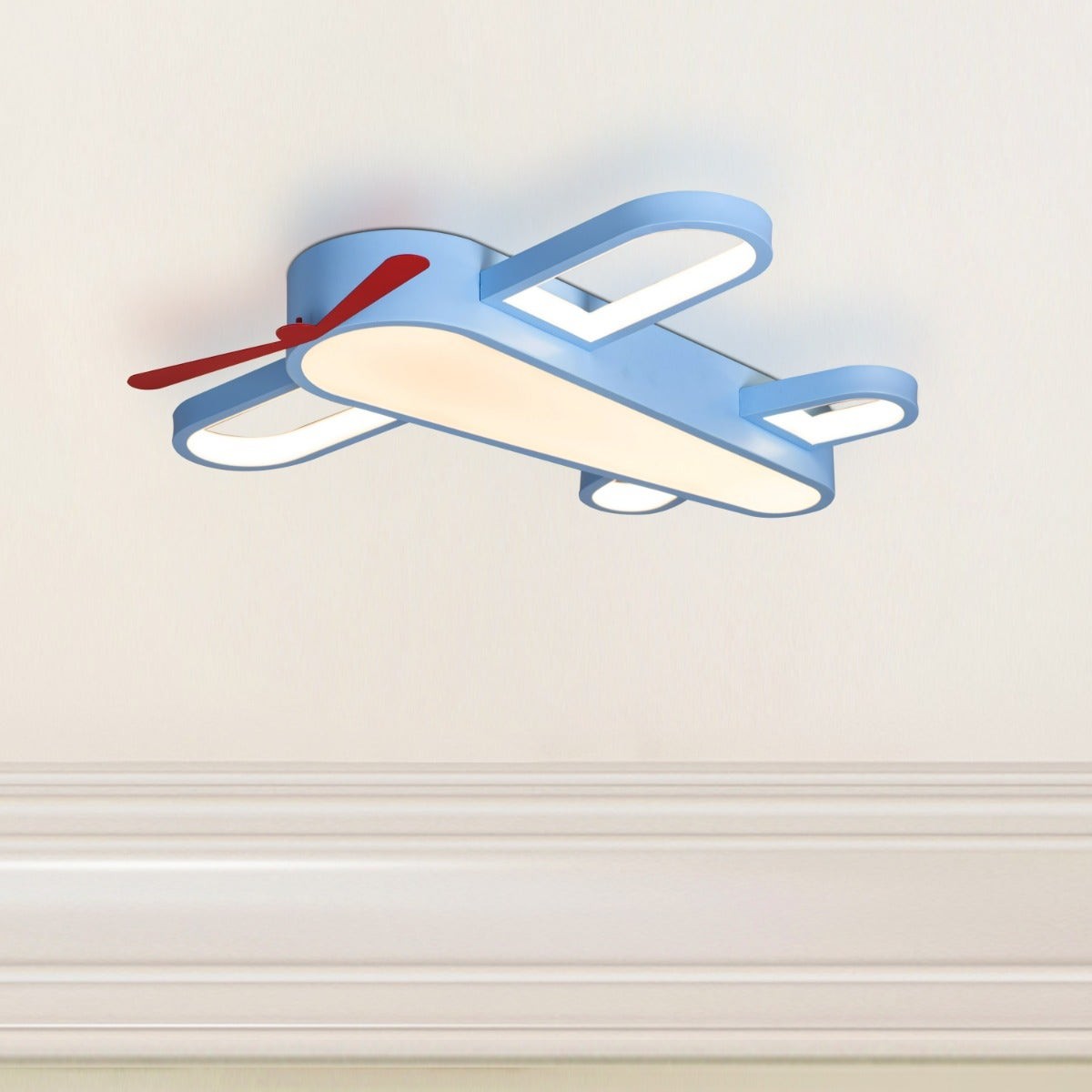 Planes Inc (Blue, Built-In LED with Remote Control) Kid's Room Ceiling Light