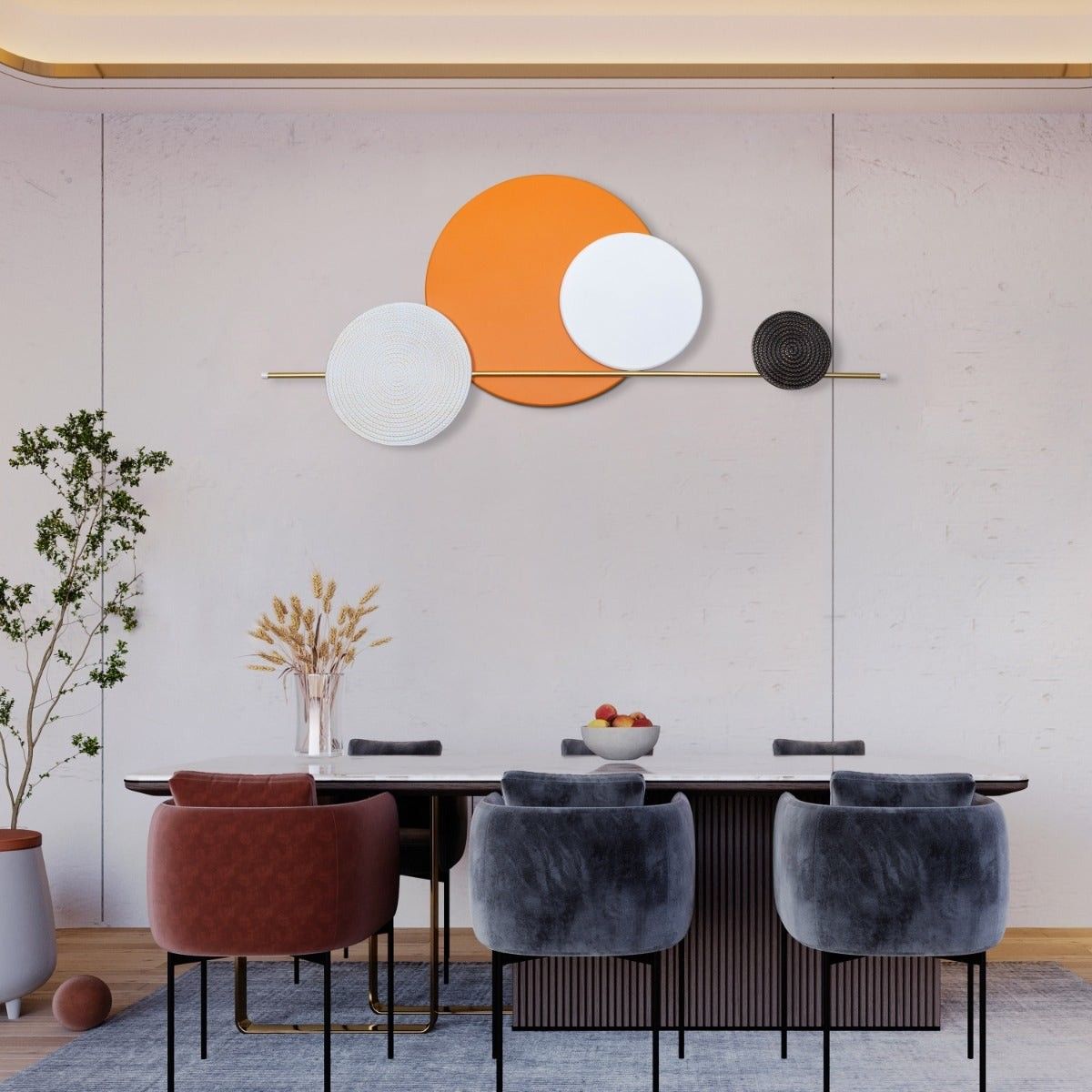 Abode (Orange/ White/ Black/ Gold) Wall Art