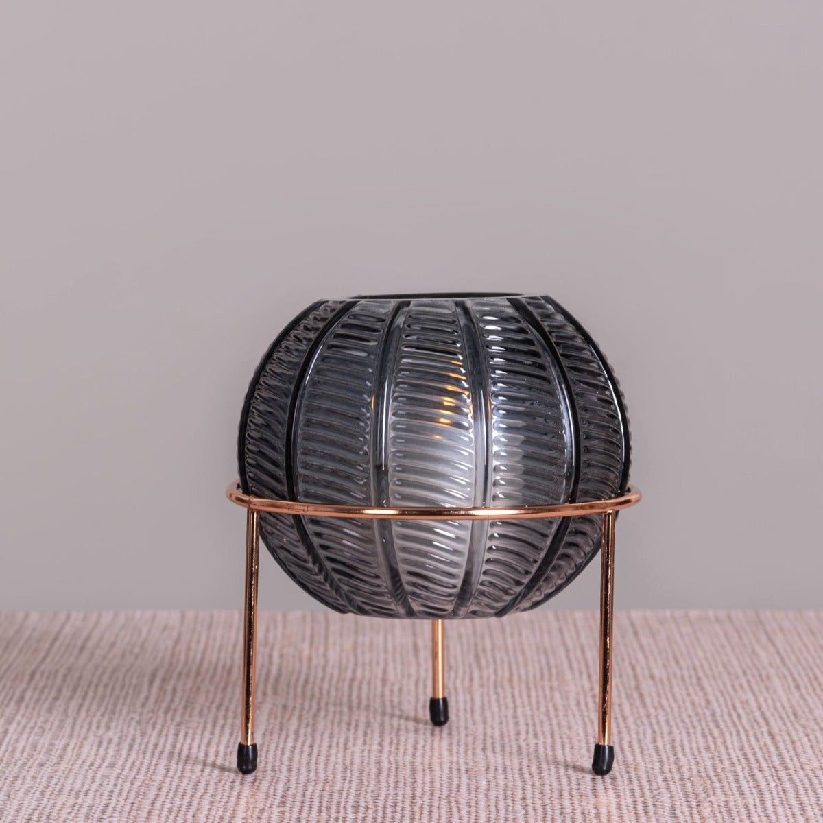Worth It (Small, Grey) Glass Candle Holder