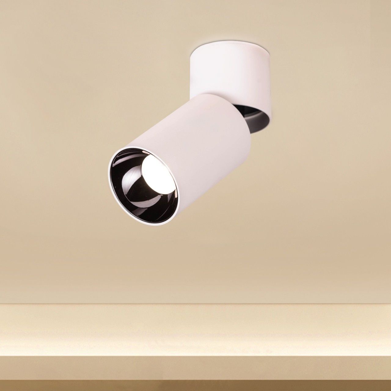 Stratosphere- 10W White, Black (4000K) LED Revolving COB Downlighter (DL02-10003)