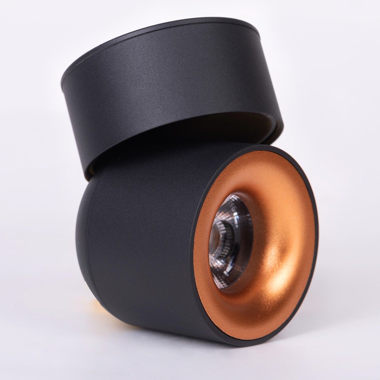 Stratosphere- 10W (Black/Gold, 4000K) Surface LED Revolving COB Downlights (DL01-10142)