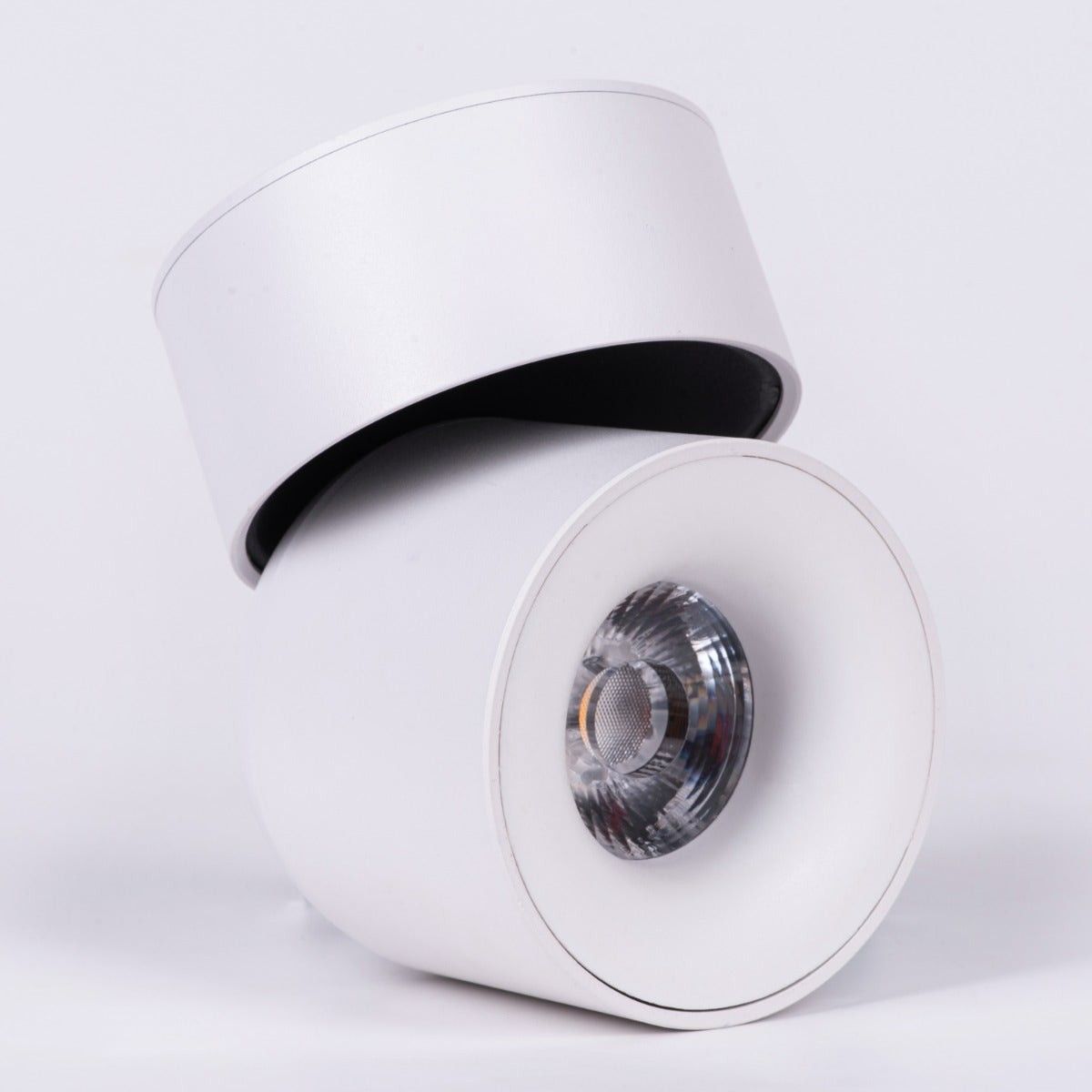 Stratosphere- 12W (White/White, 4000K) Surface LED Revolving COB Downlights (DL02-10129)