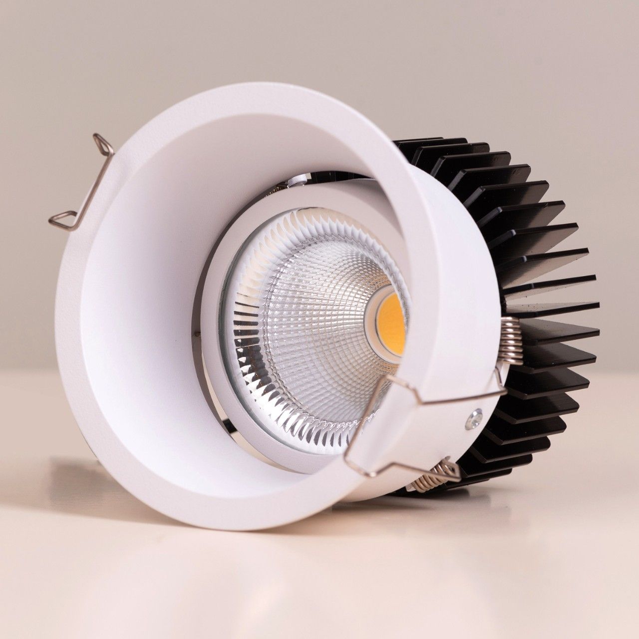 Damon- 10W White (3000K, 36Â° Beam Angle) LED Recess COB Downlights (DL01-10376)