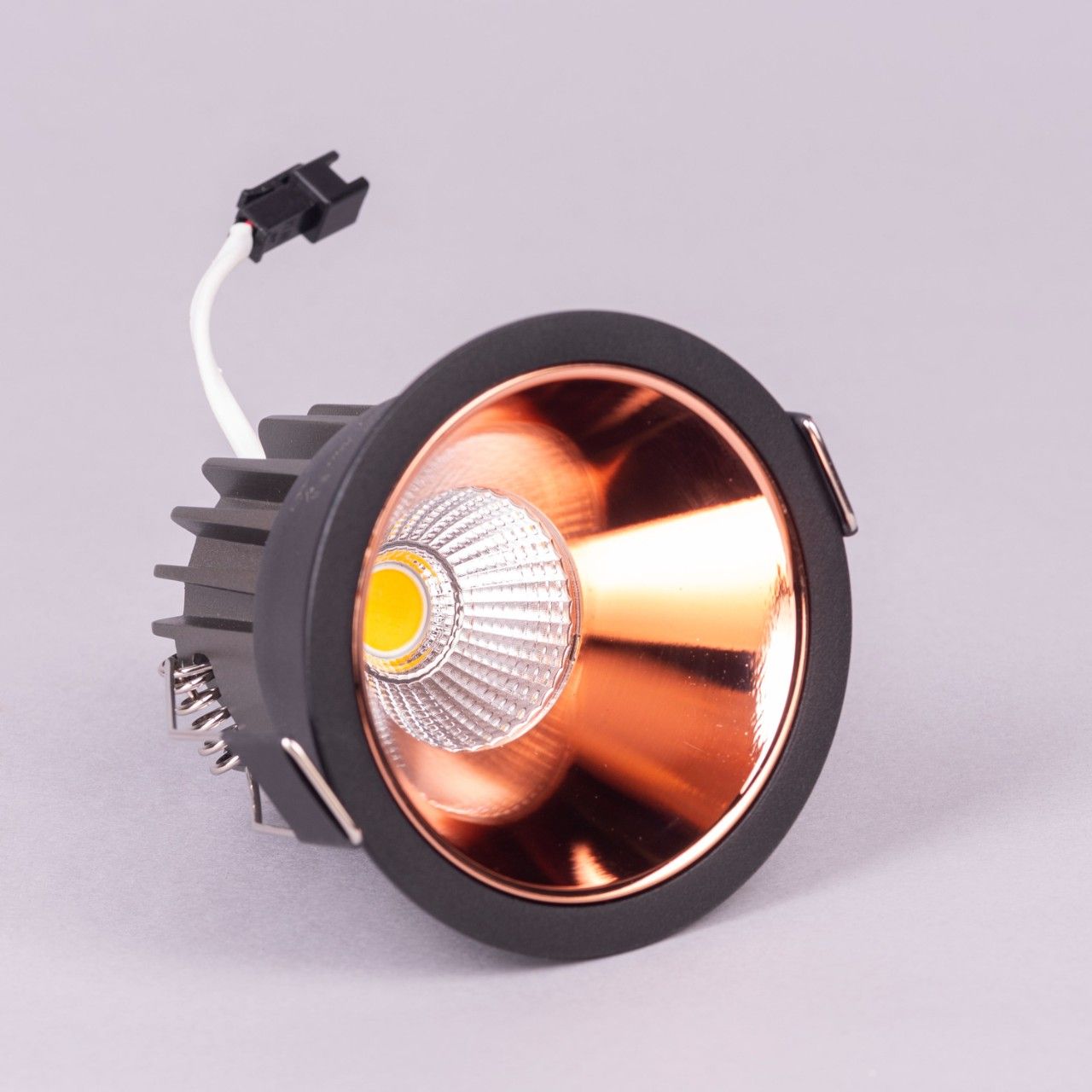 Zenith- 8W Black, Rose Gold (3000K, 36Â° Beam Angle) Recess LED COB Downlights (DL01-10838)