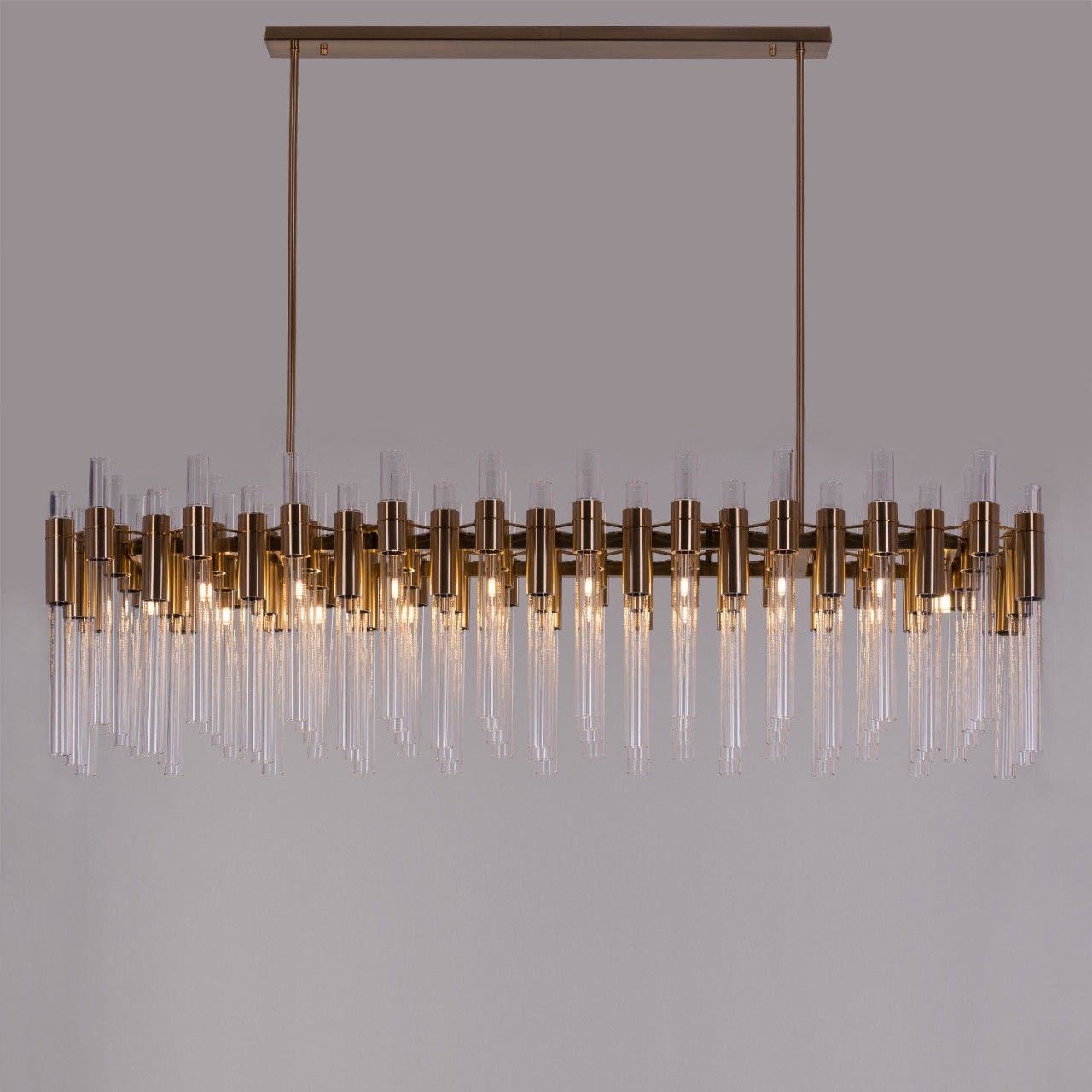 Married In Milan Grand (Large, Gold) Glass Tube Chandelier