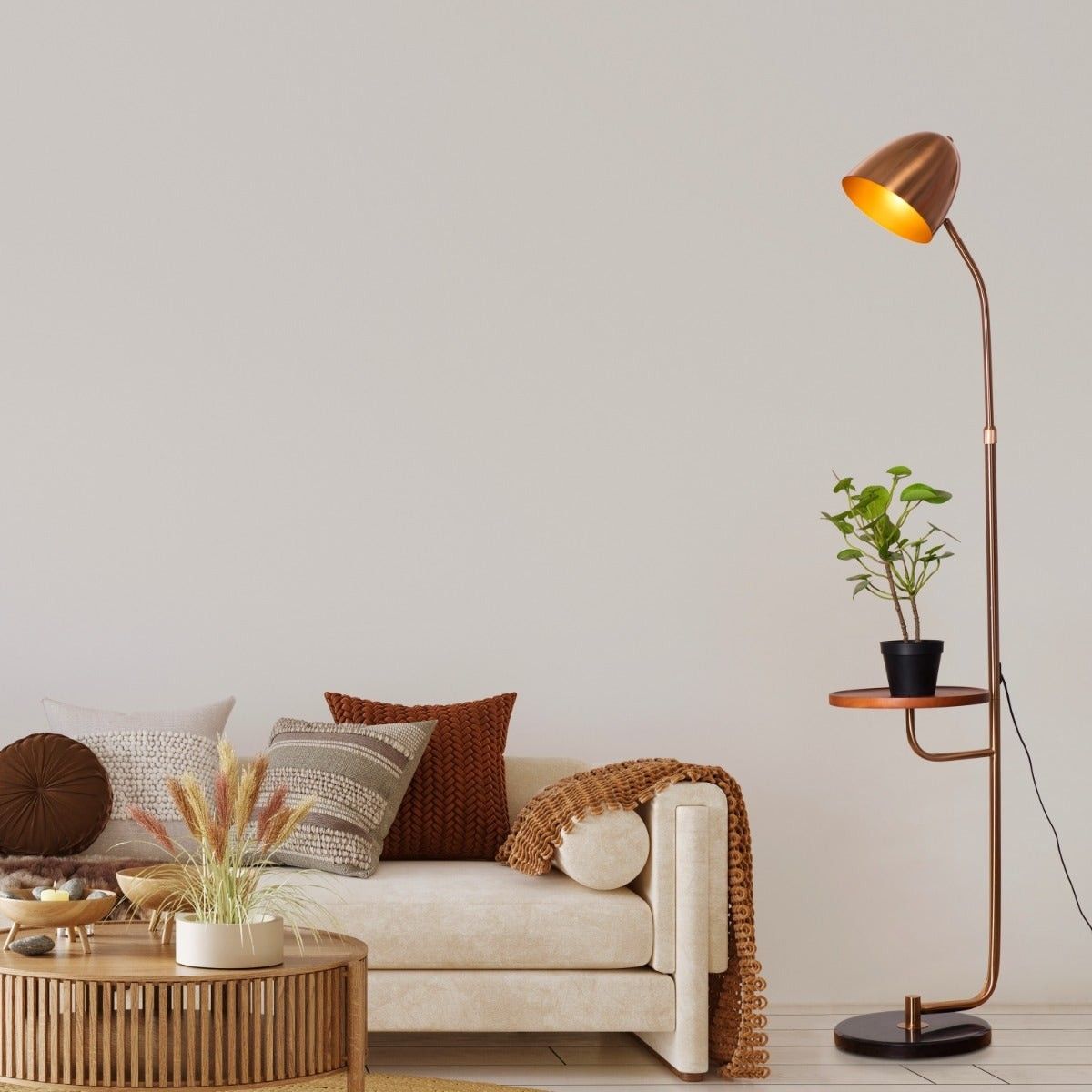 In My Mind (Gold, Black) Marble Floor Lamp