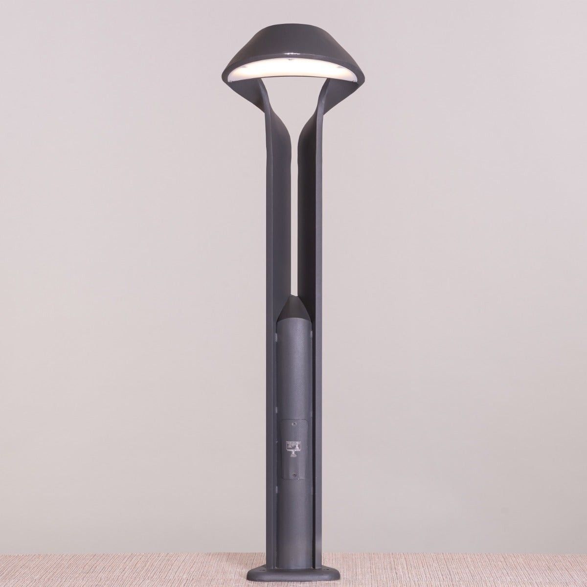 Vesta (Black, Built-In LED) Garden Bollard