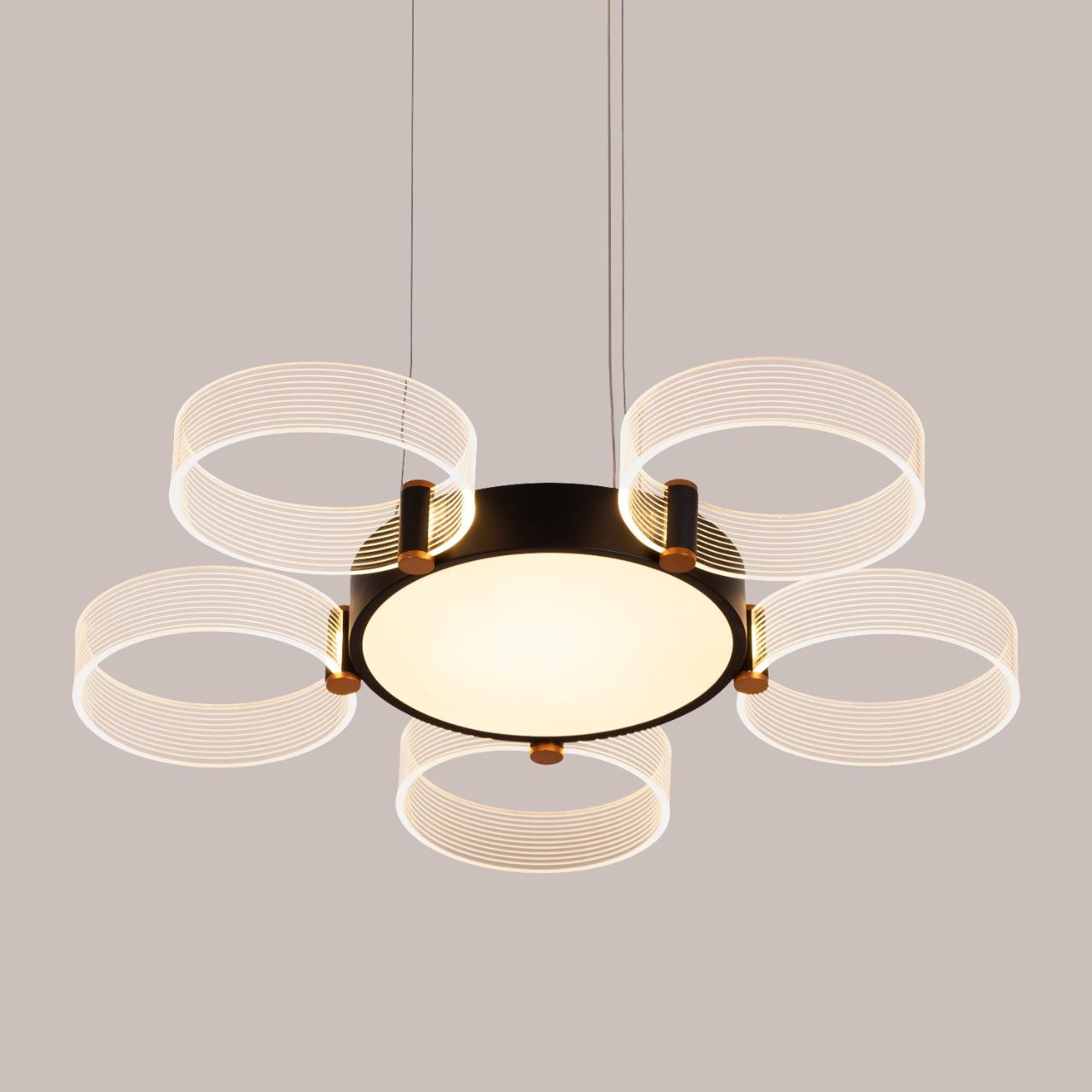 Meet And Greet (Large, 5 Head, Dimmable LED with Remote Control) Chandelier