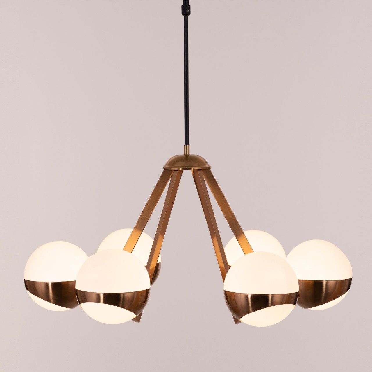 Prime Time (Gold, Dimmable LED with Remote Control) Chandelier