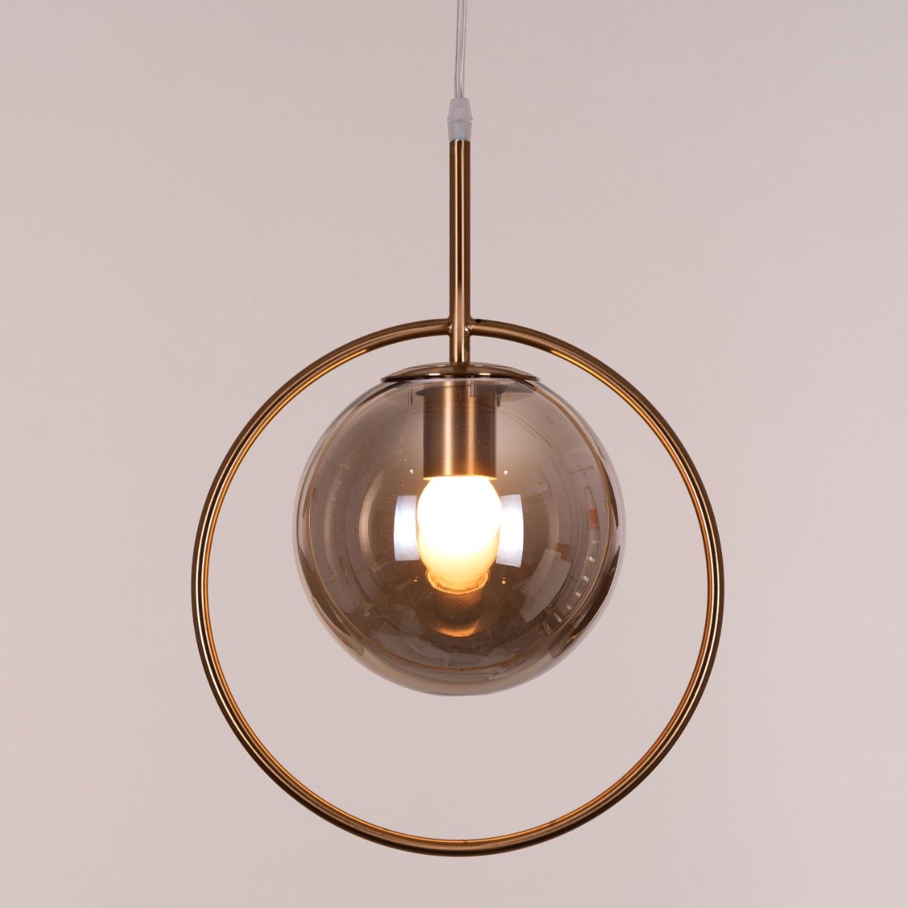 August Night (Smokey Grey) Clear Glass Pendant Light