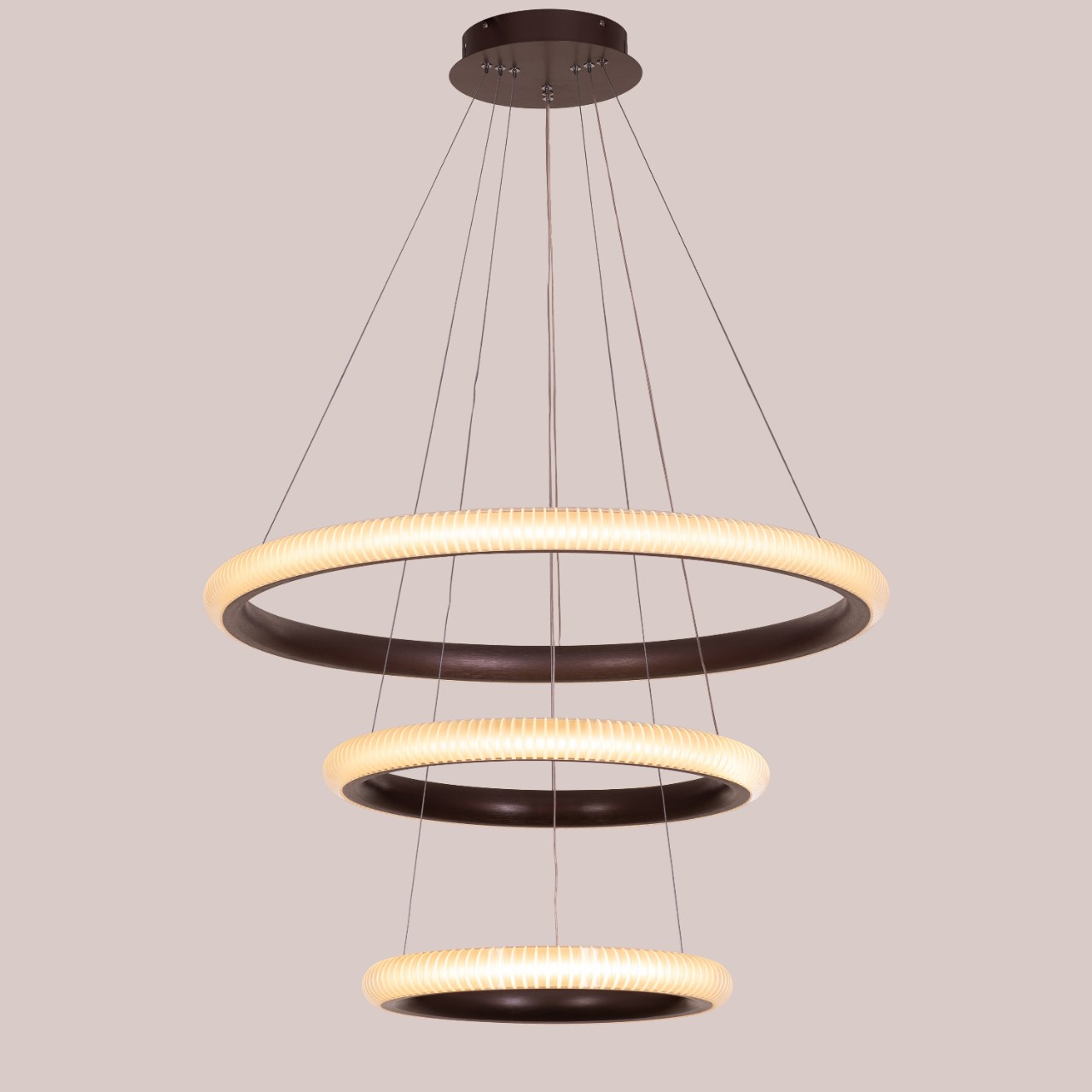 Dance All Night (Large, Brown, Dimmable LED with Remote Control) Chandelier