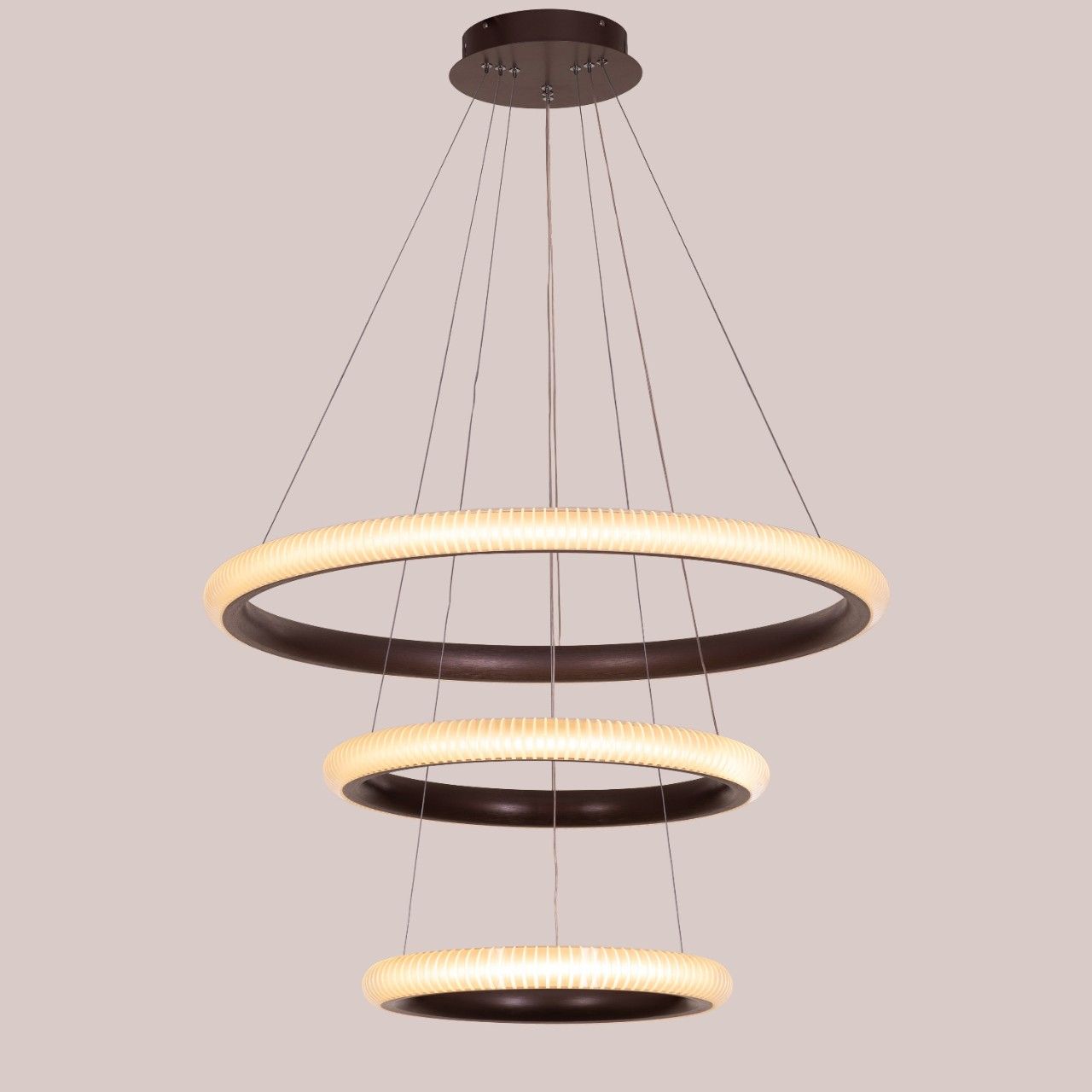 Dance All Night (Large, Brown, Dimmable LED with Remote Control) Chandelier