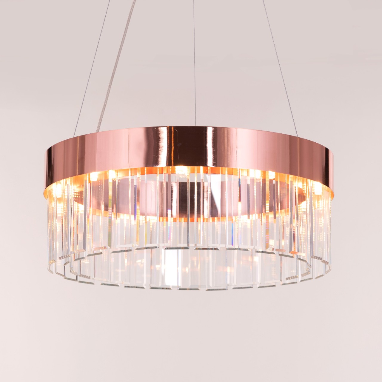 Center Of Attention (Rose Gold) Crystal Chandelier