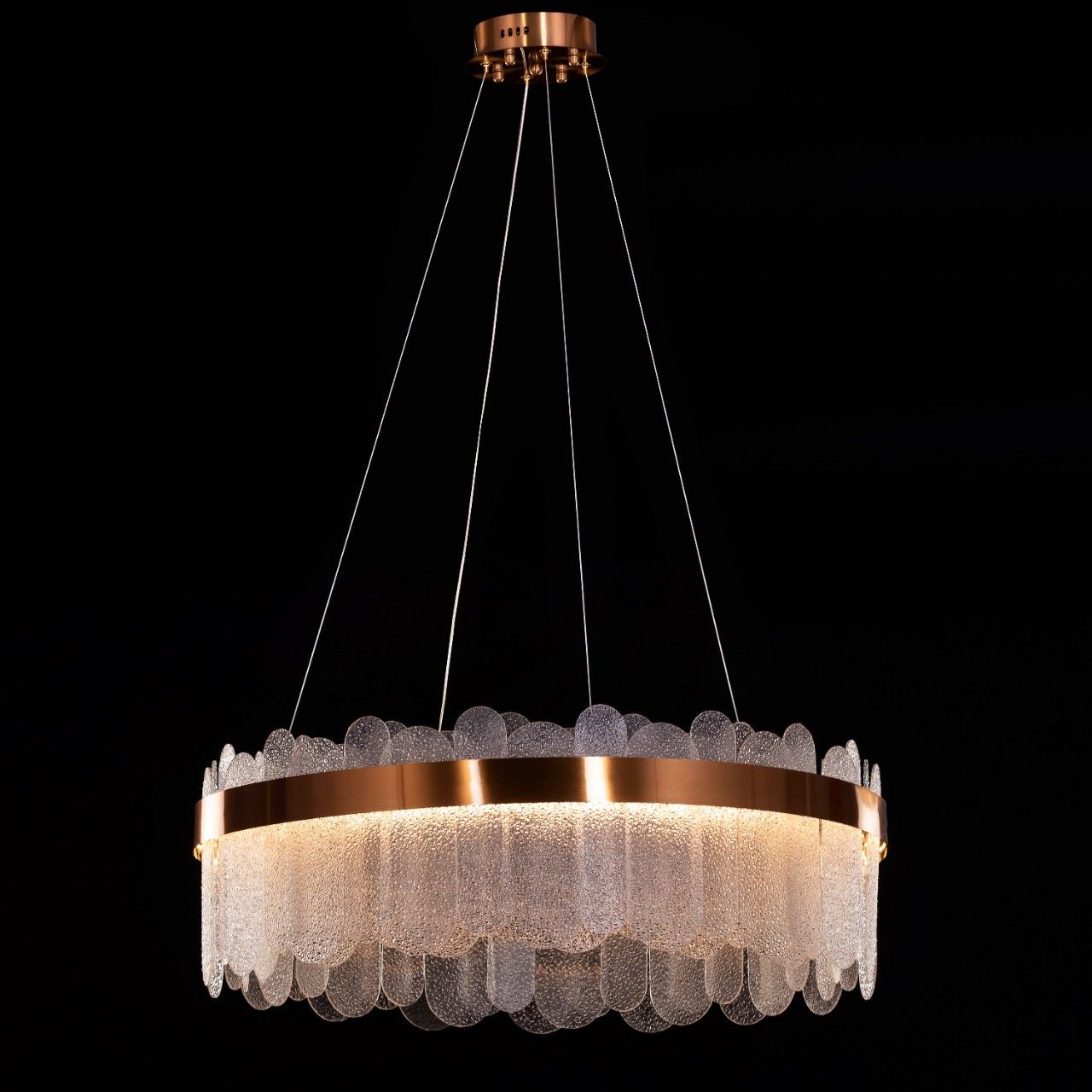 Join The Party (Large, Gold, Dimmable LED with Remote Control) Round Chandelier