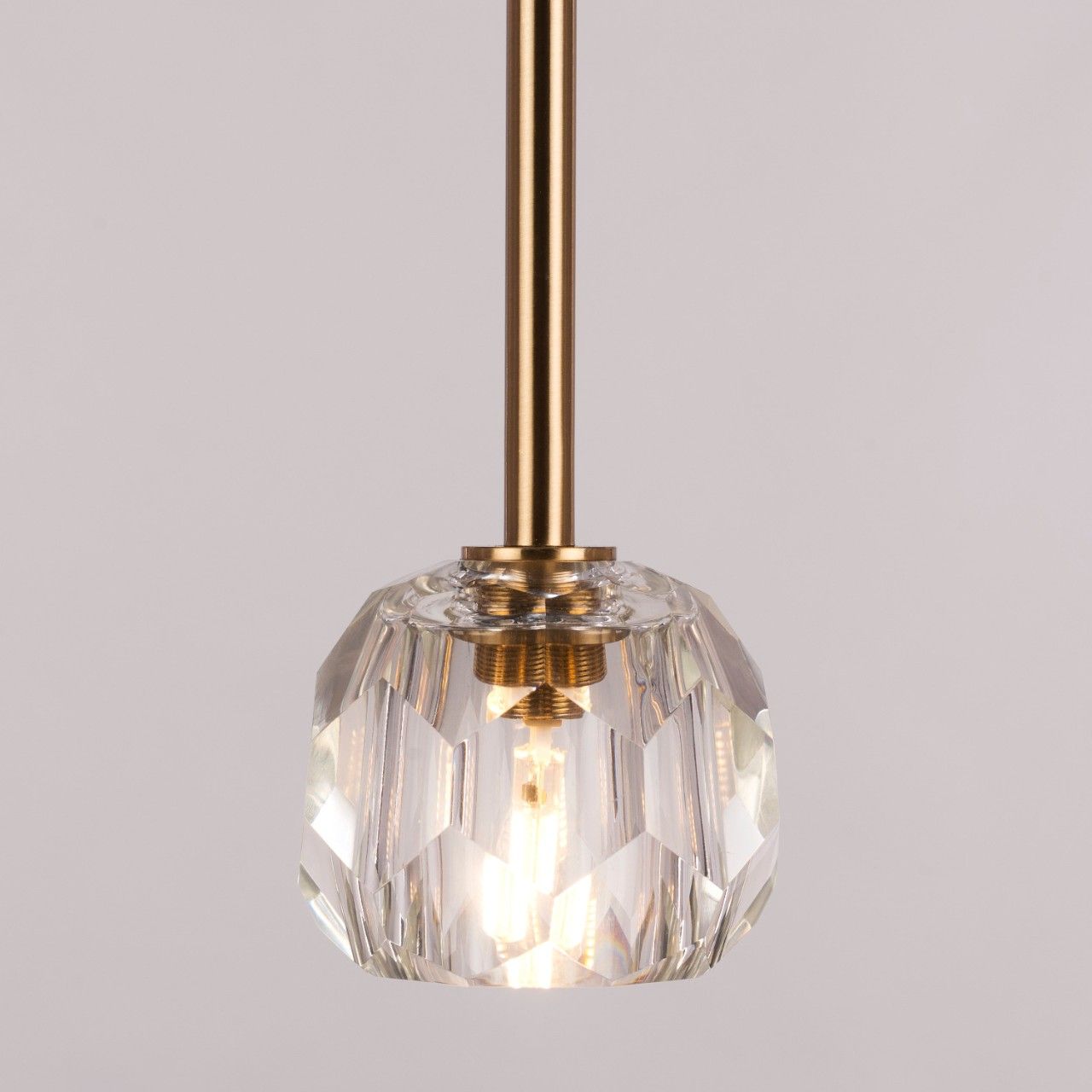 White Diamond (Gold) Crystal Pendant Light